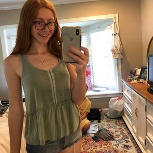 SOLD American Eagle Soft and Sexy Button Snap Tank